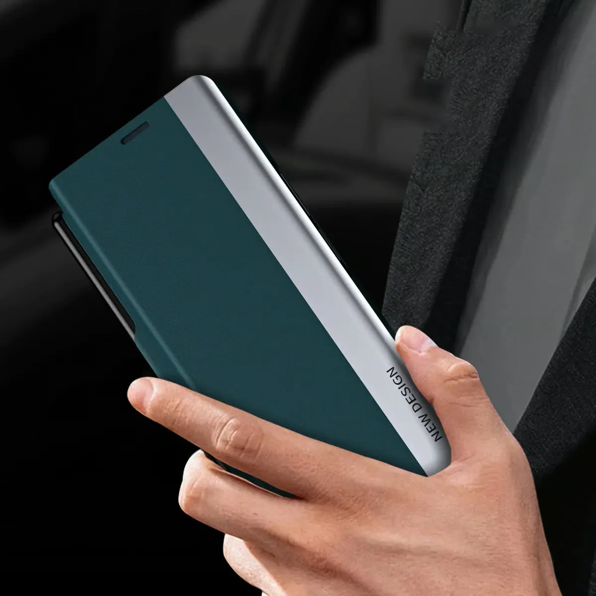 Luxury Electroplated Leather Magnetic Phone Case for Z Fold 5