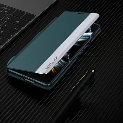 Luxury Electroplated Leather Magnetic Phone Case for Z Fold 6